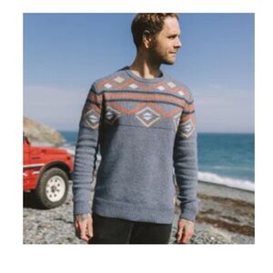 Fireside Knitted Jumper - Stone Blue - M